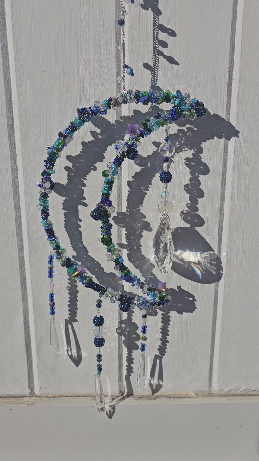Midnight Tide Crescent Moon Suncatcher