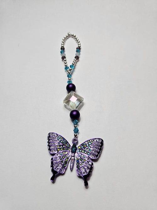 Iridescent Butterfly Car Charm