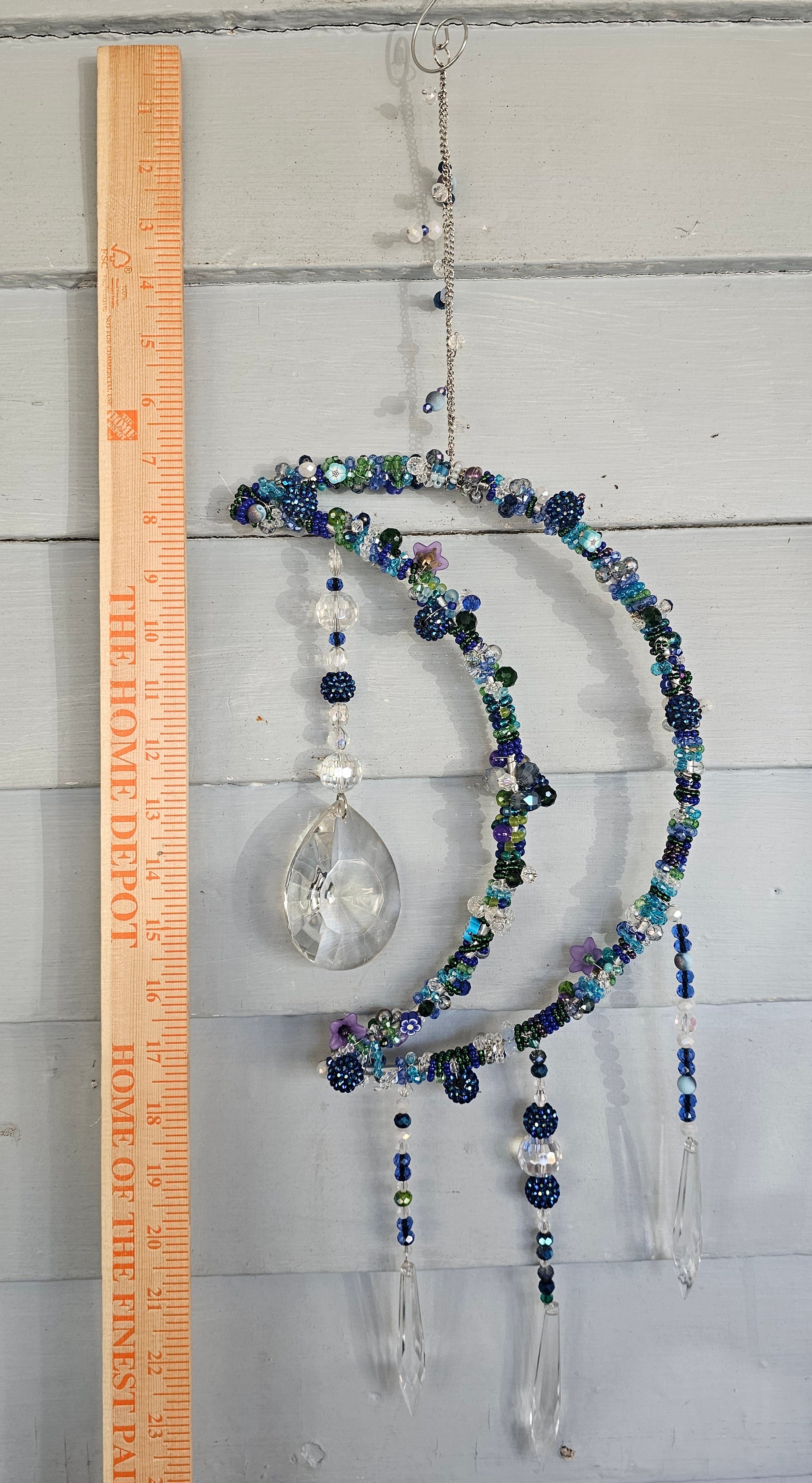 Midnight Tide Crescent Moon Suncatcher
